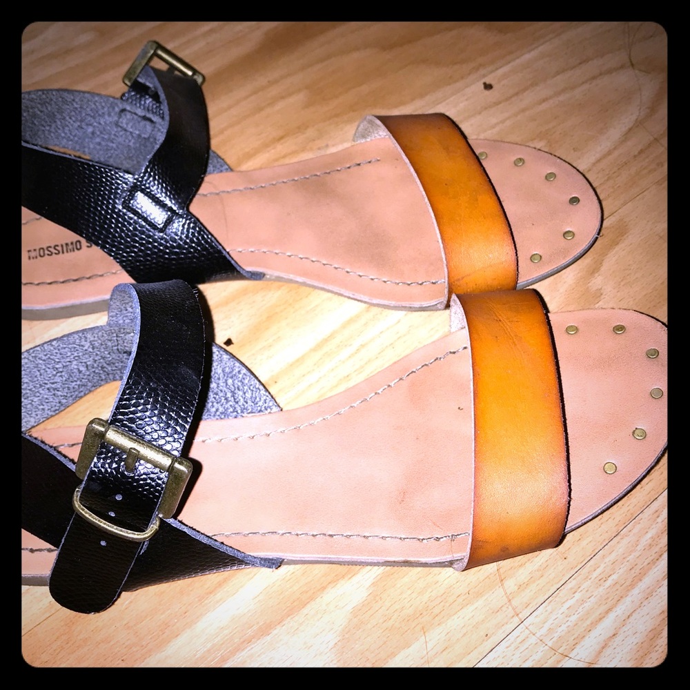Black & brown sandals